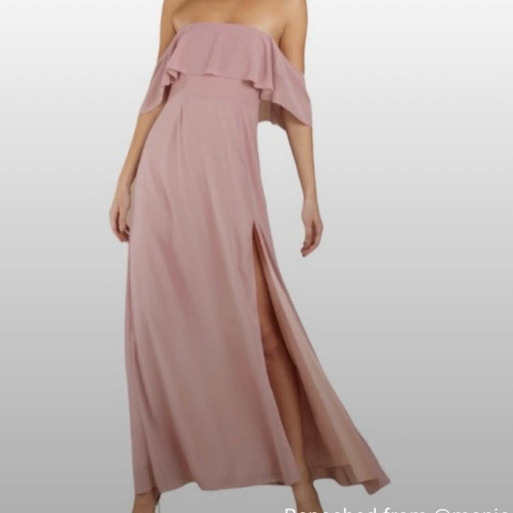 Tobi Into You Mauve Ruffle Top Dress size L